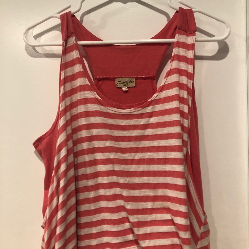 A peach stripe shirt
